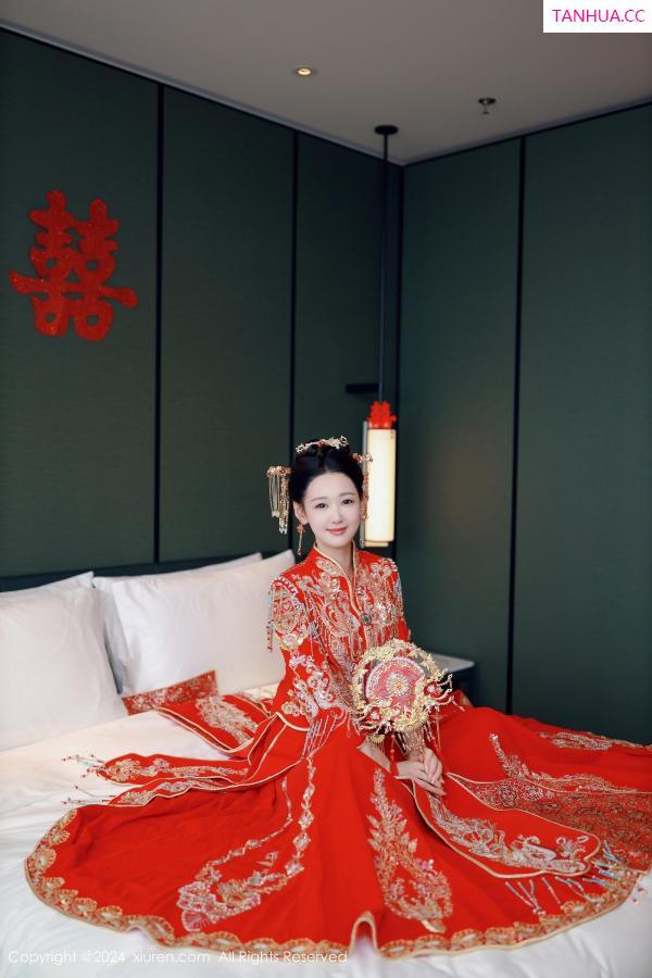 唐安琪  [XiuRen]高清写真图 2024.08.05 No.8972 唐安琪 性感新娘装第7张图片